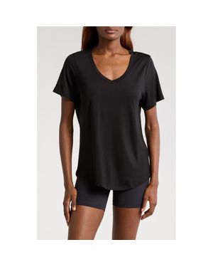Smartwool Ultralite V-Neck Short Sleeve T-Shirt - Black
