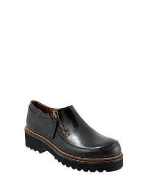 BUENO Amelia Zip-Up Loafer - Black