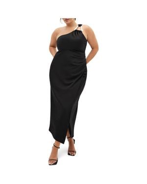 City Chic Joy One-Shoulder Maxi Dress - Black