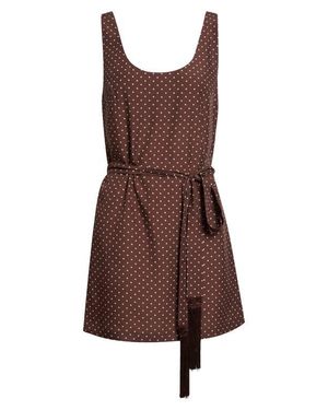 Posse Edie Polka-Dot Minidress in Brown | Lyst Posse Edie Polka-Dot Minidress in Brown | Lyst