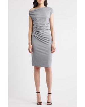 BOSS Enila Pleated Stretch Recycled Cotton Blend Dress - Multicolor