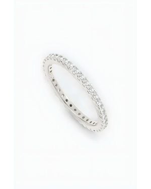 Mint & Lily April Birthstone Eternity Stacking Ring - White