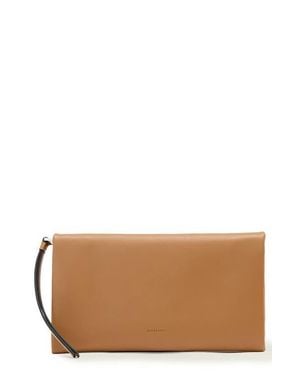 AllSaints Harluna Leather Clutch - Brown