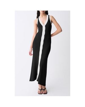DELUC Vila Sleeveless Rib Sweater Dress - Black