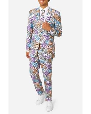 Opposuits X Monopoly Slim Fit Two-Piece Suit & Tie Set - Blue
