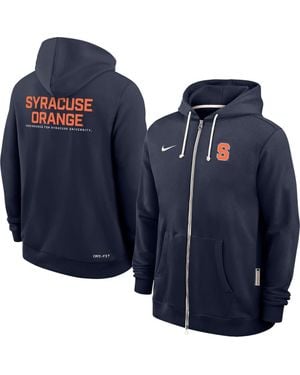 Nike Syracuse 2025 Sideline Standard Issue Dri-Fit Full-Zip Hoodie - Blue