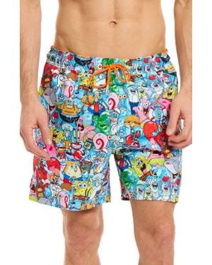 Opposuits Spongebob Frenzy Stretch Swim Trunks - Blue