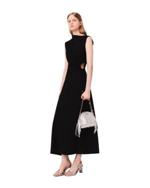 Maje Cutout Waist Maxi Dress - Black