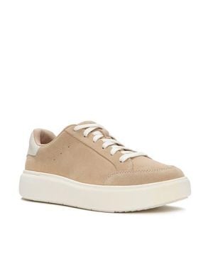 Fitflop Rtg Suede Snake Lace Up Sneakers - Natural