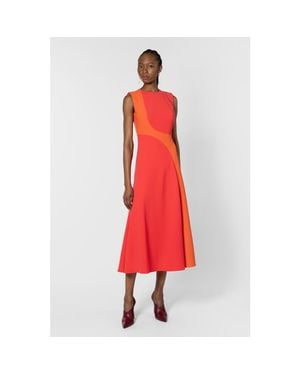 ROKSANDA Aras Sleevless Midi Dress - Red