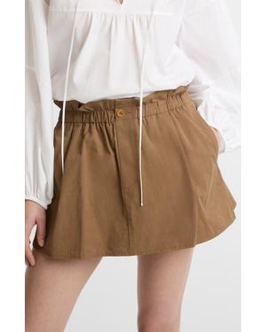 Vince Mid Rise Pull-On Skort - Natural