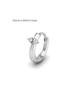 Seed2Stone Twin Hoop - White