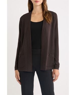 Anne Klein Malibu Open Front Cardigan - Black