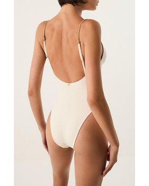 ViX Paige Claire One-Piece Swimsuit - White