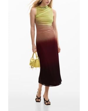 Desigual Ombré Sleeveless Dress - Red