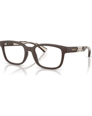 Burberry 52Mm Rectangle Optical Glasses - Metallic