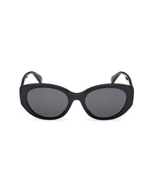 Max Mara 54Mm Round Sunglasses - Black
