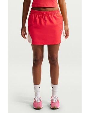 Nike Sportswear Street Mid Rise Mini Skirt - Red