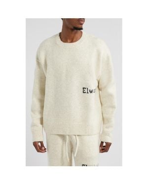 Elwood Oversize Crewneck Sweater - Natural