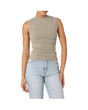Petal & Pup Nissa Mock Neck Sleeveless Top - Blue