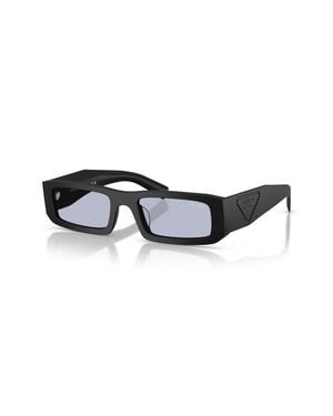Prada 54Mm Rectangular Sunglasses - Black