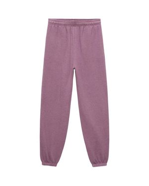 Mango Stretch Cotton Fleece Sweatpants - Purple