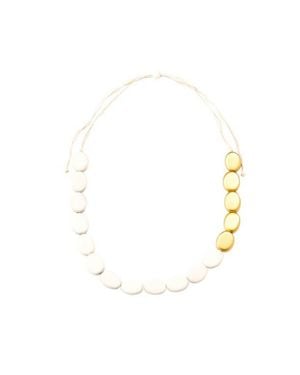 LIKHÂ Guija Wooden Necklace - White