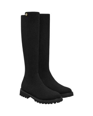 VIVAIA Round-Toe Stretchy Wool Knee-High Boots - Black