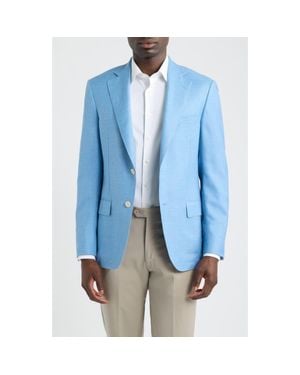 Heritage Gold Light Slub Wool Blend Sport Coat - Blue