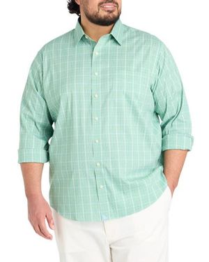 UNTUCKit, Fit By DXL Big & Tall Claremont Performance Cottontek Sport Shirt - Green