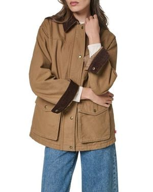 Levi's Corduroy Collar Military Jacket - Brown