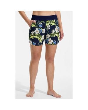 Lands' End Sunshade Upf 50 5 Board Shorts - Blue