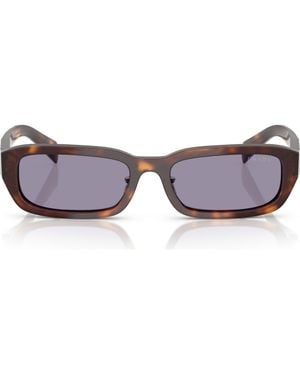 Prada 55Mm Rectangular Sunglasses - Brown