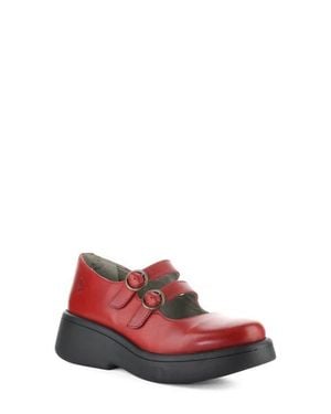 Fly London Mily Mary Jane Flat - Red