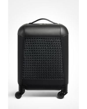 Aviteur Calfskin Lucite Handle Carry-On 19 Luggage - Black