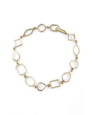 Leslie Paige Bezel Chain Bracelet - Metallic
