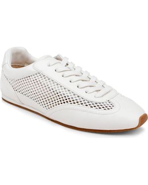 L'Agence Jarah Mixed Media Sneaker - White