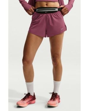 Nike Swift Dri-Fit Mid-Rise 2-In-1 Running Shorts - Red