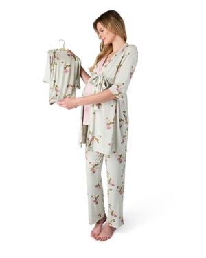 Everly Grey Analise During & After 5-Piece Maternity/Nursing Sleep Set For Mom & Baby - Multicolor