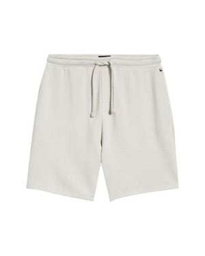 BOSS Ribbed Pajama Shorts - White