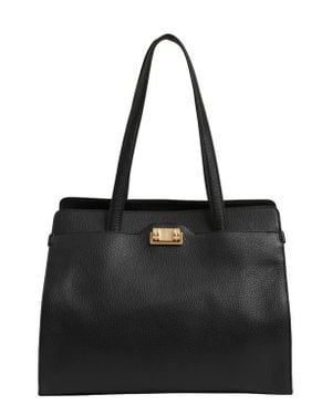 Reiss Delphine Leather Tote - Black