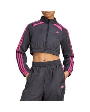 adidas Originals Team Geist Crop Jacket - Gray