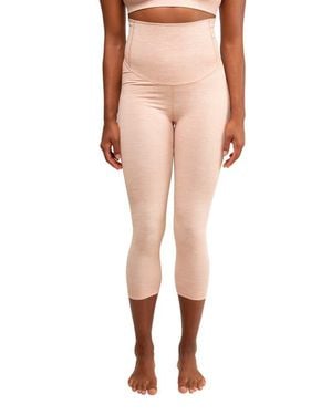 Modern Eternity Maternity Zara Seamless Yoga Maternity Capri - Natural