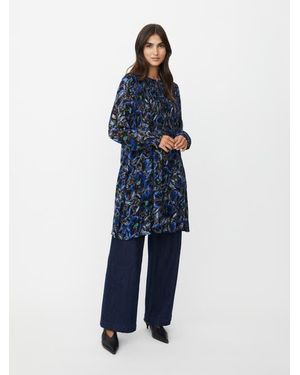 Masai Galamian V-Neck Long Sleeve Long Tunic - Blue