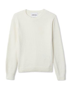 Lands' End Girls Chenille Sweater - White
