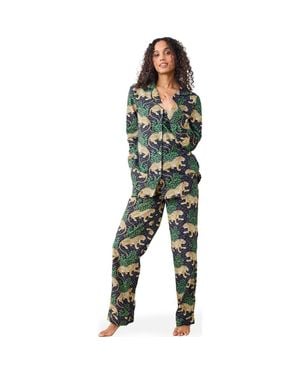 Printfresh Long Pj Set - Green