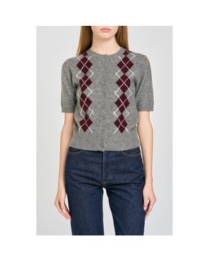 Wayf Esther Short Sleeve Cardigan - Black