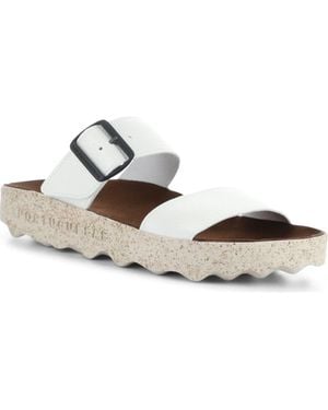 ASPORTUGUESAS Coly Platform Slide Sandal - White