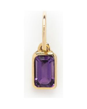 Local Eclectic Baguette Cut Birthstone Charm - Purple