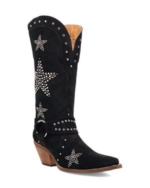 Dingo Lucky Stars Knee High Western Boot - Black
